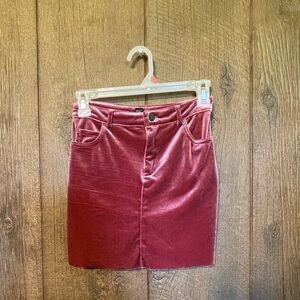 Forever 21 Velvet Rose Pencil Skirt